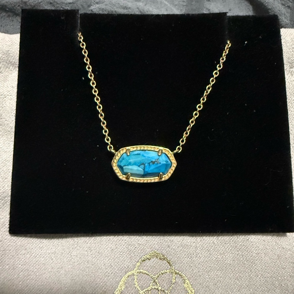 Kendra Scott Turquoise and Gold Necklace